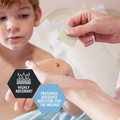 MedPride Calcium Alginate Dressing 4.25"x4,25” Wound Dressing Pads, 10/Box, Case of 12 (120 Count)