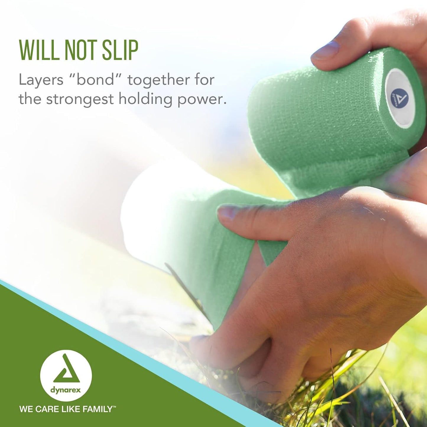 Dynarex Sensi Wrap, Self-Adherent, Green