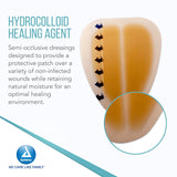 Dynarex DynaDerm - Hydrocolloid Dressing - Sacral, 6" x 7", 5ea/bx, 12bxs/cs (60 Count)