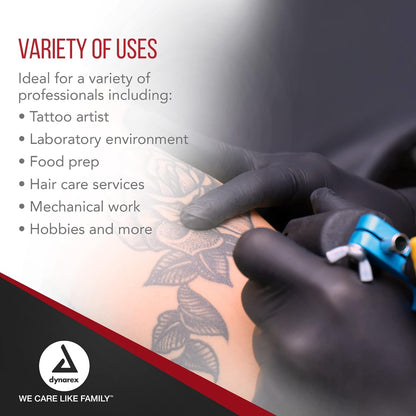 Dynarex Safe-Touch Black Nitrile Exam Gloves, Powder-Free, 100/bx, 10bxs/cs (1000 Count)