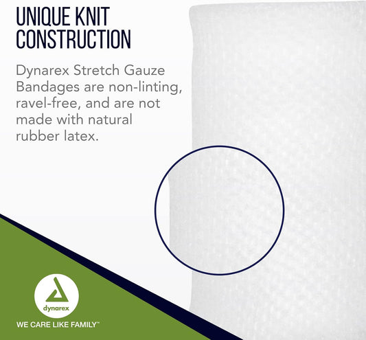 Dynarex Stretch Gauze Bandage Roll, 6"- 6ea/bx, 8bxs/cs (48 Count)