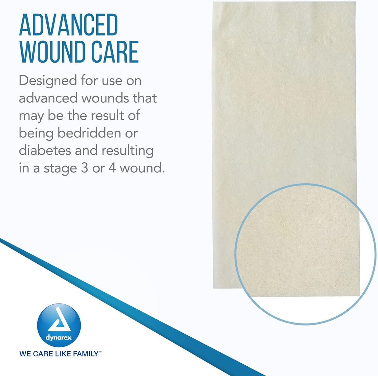 Dynarex DynaGinate AG - Silver Calcium Alginate Dressing, 4" x 5", 10ea/bx, 10bxs/cs (100 Count)