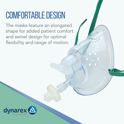 Dynarex EtCO2 Elongated Mask w/ CO2 sampling line w/ 7', 2.1 m - (25 Count)