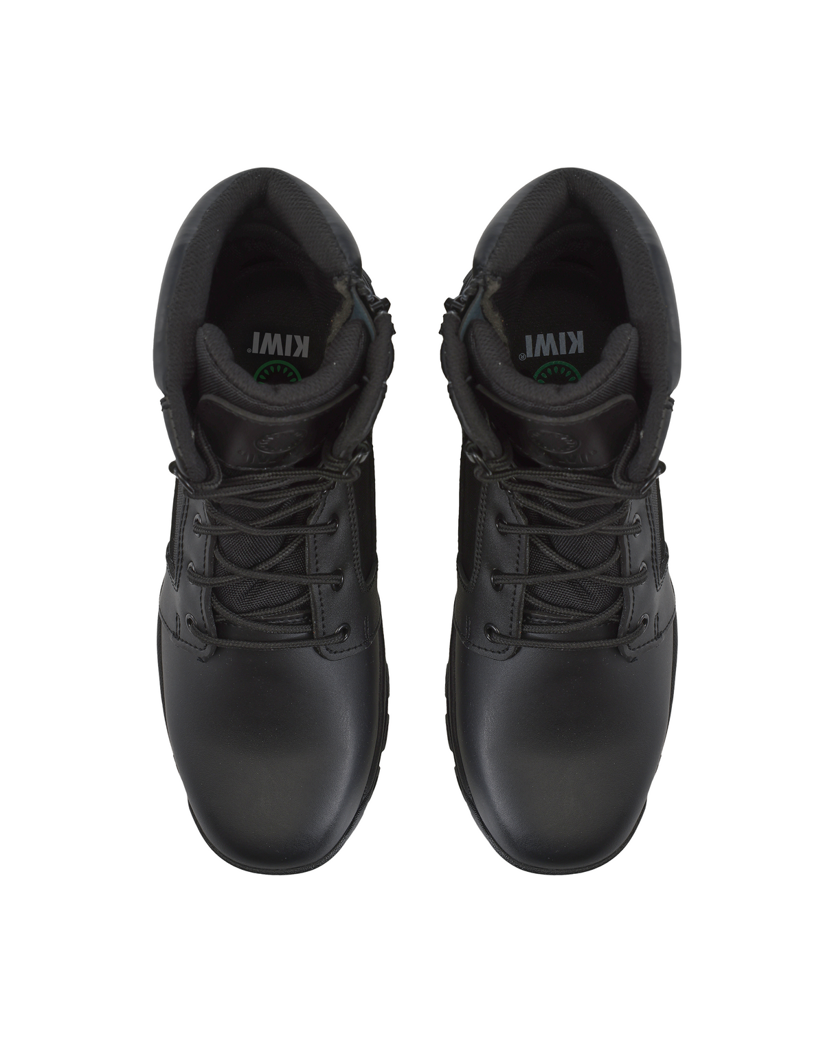 Kiwi Rugged Black Action Leather 7" Steel Toe Zipped Water Resistant Tactical Boots [R60500]