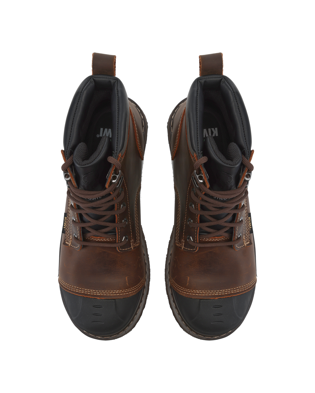 Kiwi Premium Brown Crazy Horse 6" Steel Toe Waterproof Cap-Toe Work Boots [R64100]