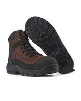 Kiwi ProGuard Brown Crazy Horse Leather Mid-Cut 6" Composite Toe Zipped Waterproof Tactical Boots [R69200]
