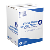 Dynarex Sterile Nitrile Surgical Gloves, Powder-Free - 50pairs/bx, 4bxs/cs (200 Count)