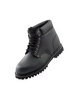 Safara Premium Black Leather 6" Steel Toe Water Resistant Work Boots [R662S]
