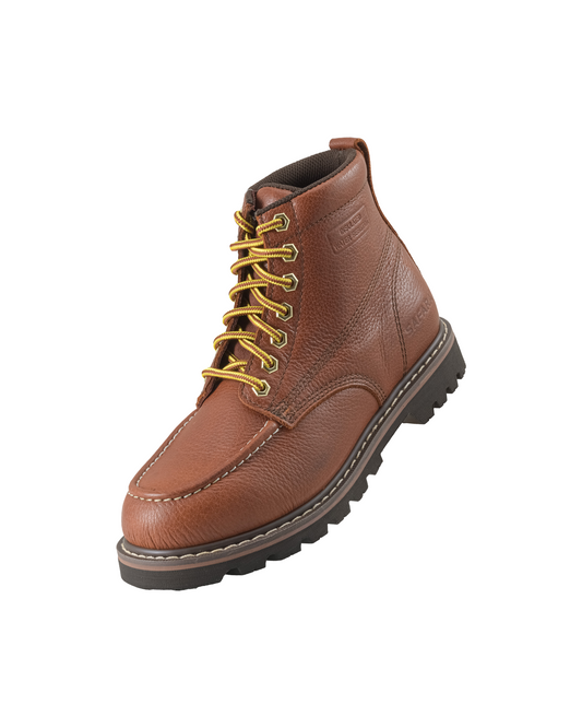 Safara Premium Brown Tumbled Leather 5" Water Resistant Oxford Work Boots [R6615B]