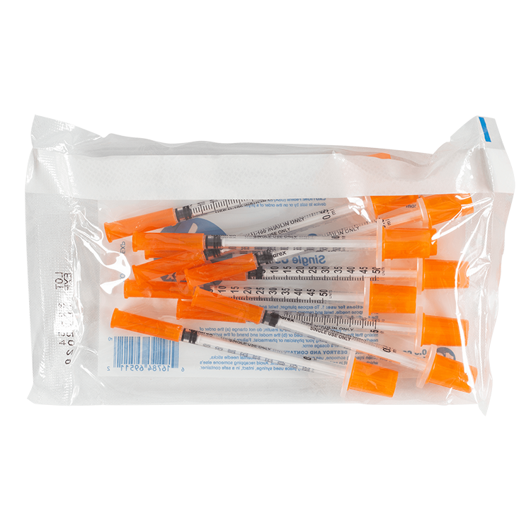 Dynarex Insulin Syringe - Non-Toxic, Multi-Pack (500 Count)