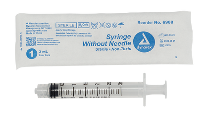 Dynarex Syringe without Needle - Non Toxic - Luer Lock