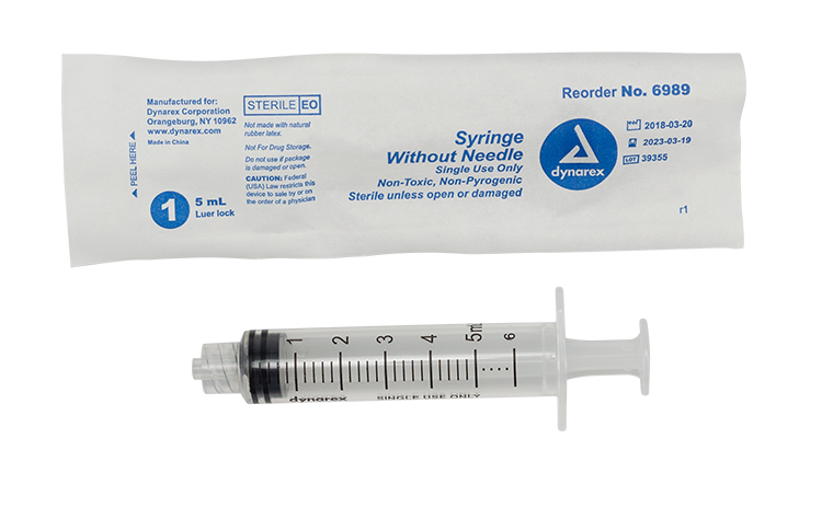 Dynarex Syringe without Needle - Non Toxic - Luer Lock