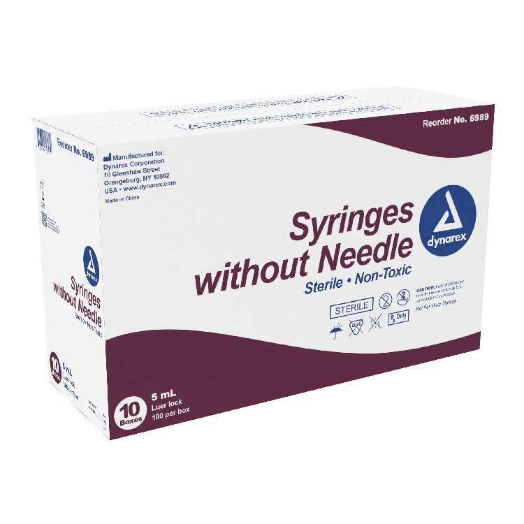 Dynarex Syringe without Needle - Non Toxic - Luer Lock