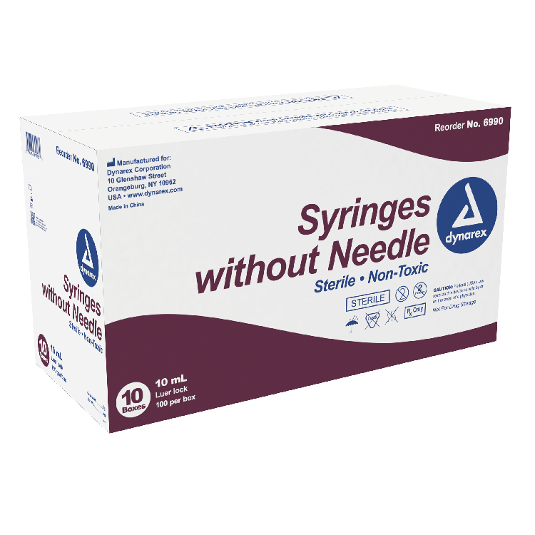 Dynarex Syringe without Needle - Non Toxic - Luer Lock
