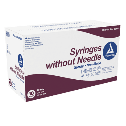 Dynarex Syringe without Needle - Non Toxic - Luer Lock
