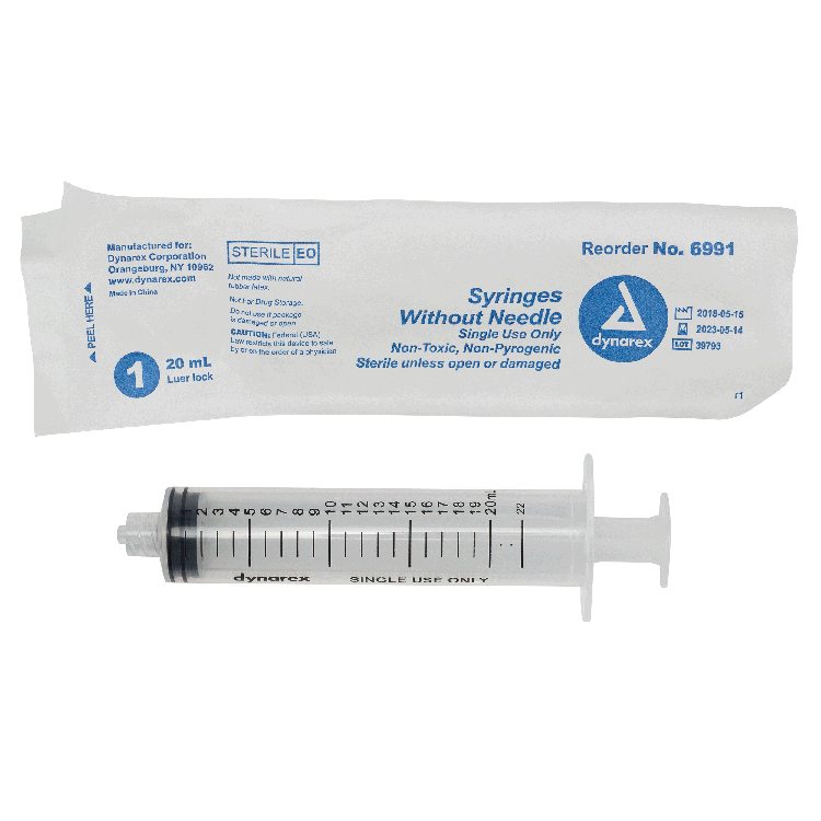 Dynarex Syringe without Needle - Non Toxic - Luer Lock