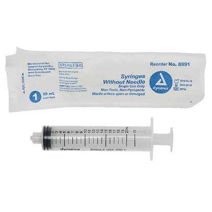 Dynarex Syringe without Needle - Non Toxic - Luer Lock