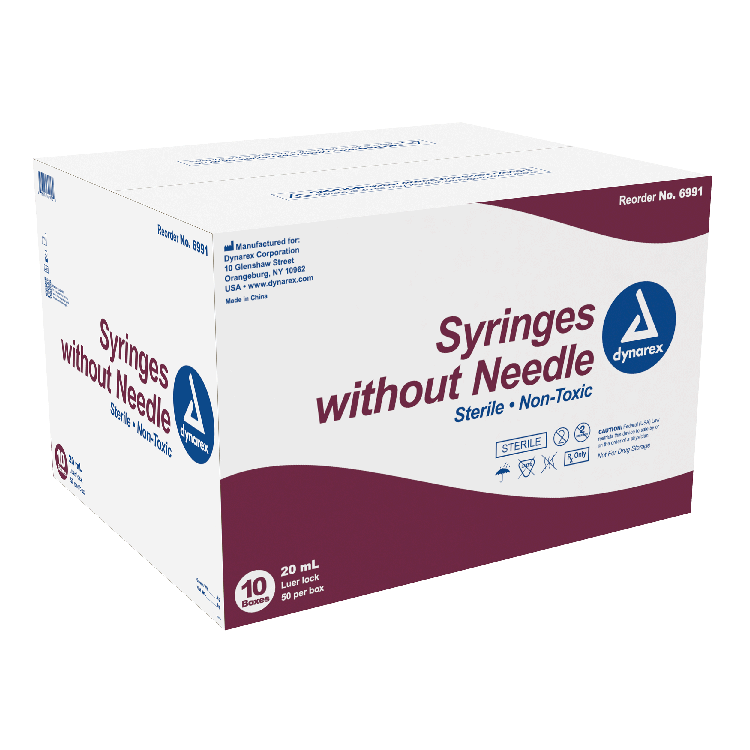 Dynarex Syringe without Needle - Non Toxic - Luer Lock