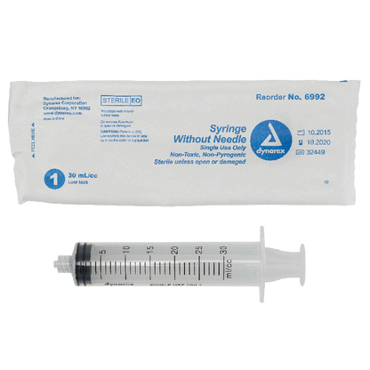Dynarex Syringe without Needle - Non Toxic - Luer Lock