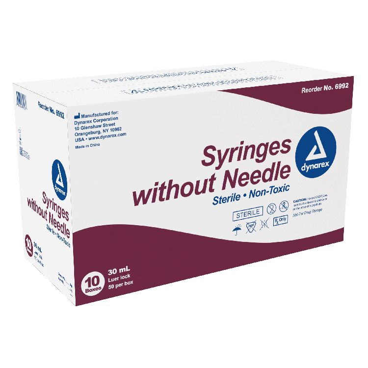 Dynarex Syringe without Needle - Non Toxic - Luer Lock