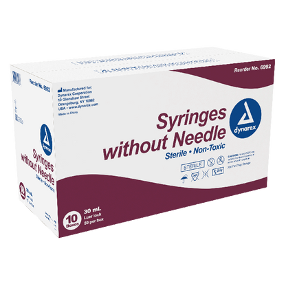 Dynarex Syringe without Needle - Non Toxic - Luer Lock