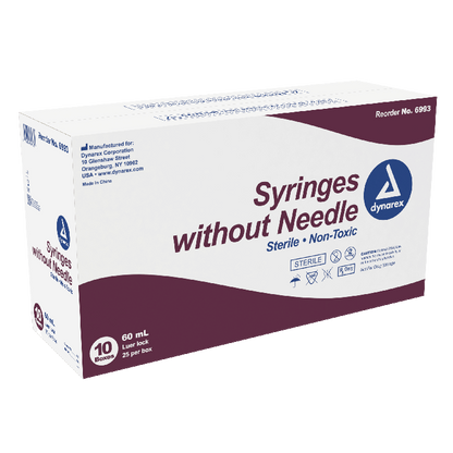 Dynarex Syringe without Needle - Non Toxic - Luer Lock