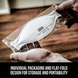 3M 440pcs Aura 9205+ Particulate Respirator N95 Face Mask, Regular Size, Individually wrapped & Flat Fold