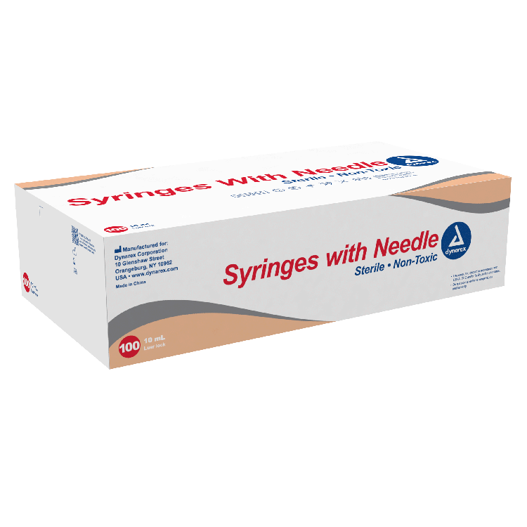 Dynarex Syringes With Needle - 10cc (400 Count)