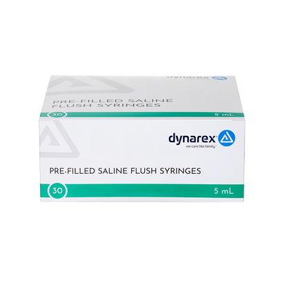 Dynarex Pre-Filled Saline Flush Syringe (30 Count)