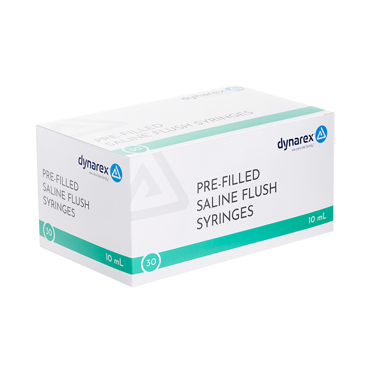 Dynarex Pre-Filled Saline Flush Syringe (30 Count)