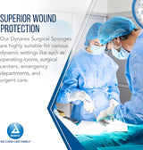 Dynarex Surgical Gauze Sponge, 4" x 4" 8 Ply, 200ea/bx, 20bxs/cs (4000 Count)