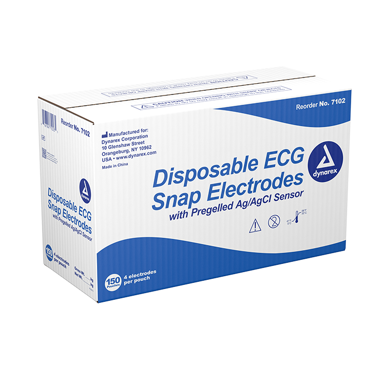 Dynarex ECG Snap Electrode - 4 per Pouch (600 Count)