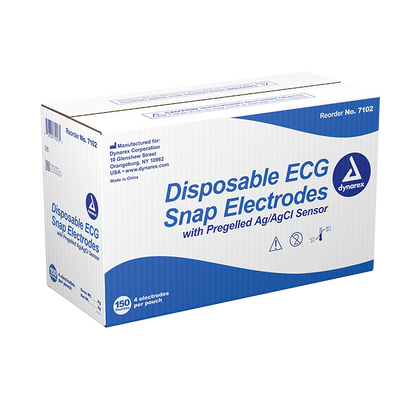 Dynarex ECG Snap Electrode - 4 per Pouch (600 Count)