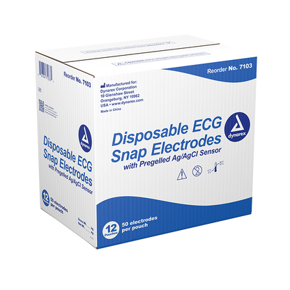 Dynarex ECG Snap Electrode - 50 per Pouch (600 Count)