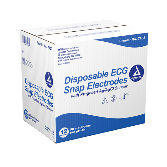 Dynarex ECG Snap Electrode - 50 per Pouch (600 Count)