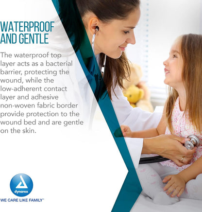 Dynarex DynaGuard - Waterproof Composite Dressing - 10ea/bx, 12bxs/cs (1200 Count)