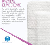 Dynarex Island Dressing Sterile, 4" x 4" - 25ea/bx, 6bxs/cs (150 Count)