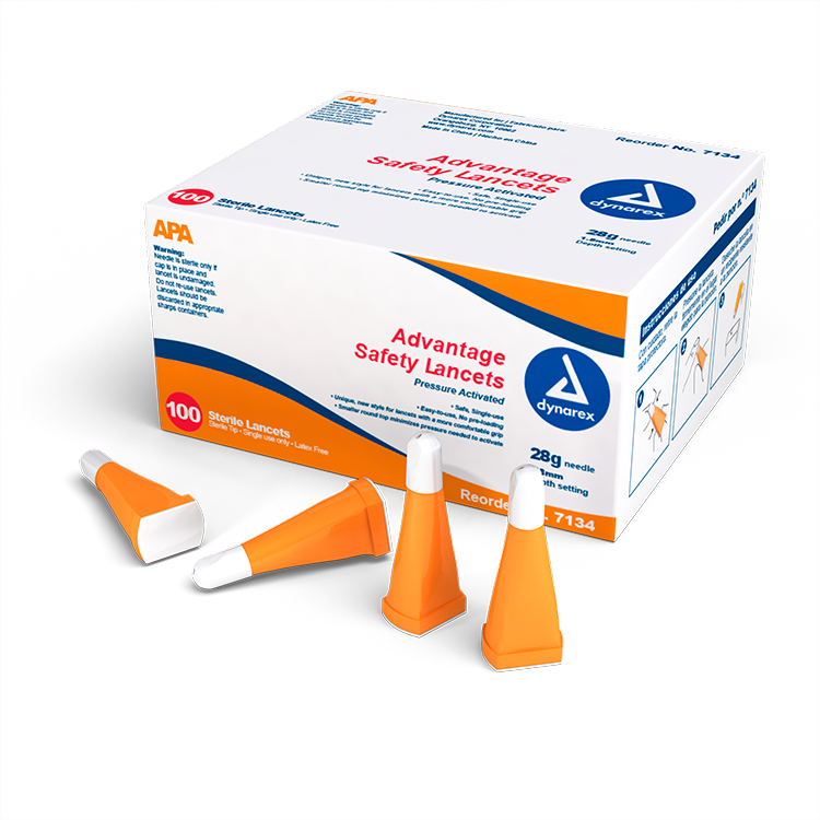 Dynarex Safety Lancets - Button and Pressure (1000 Count)