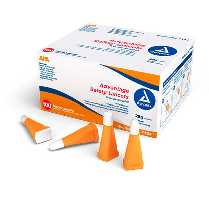 Dynarex Safety Lancets - Button and Pressure (1000 Count)