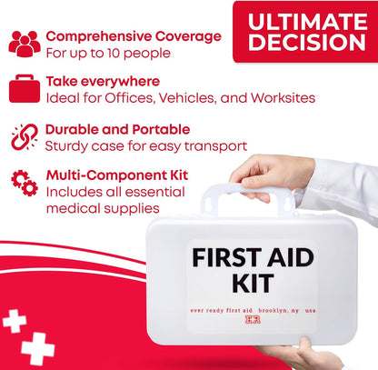 10 Person First Aid Kit - OSHA and ANSI Class A Compliant