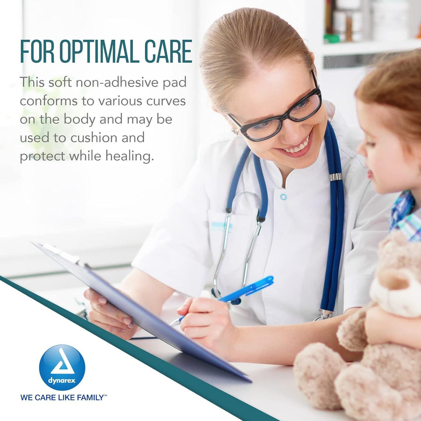 Dynarex Non-Adherent Pads - Sterile, 2" x 3", 100ea/bx, 12bxs/cs (1200)