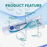 MedPride Lubricating Jelly 4fl Oz Tube - 12 Box / Case of 6 (72 count)