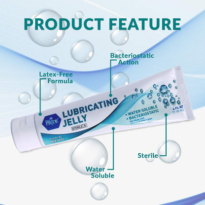 MedPride Lubricating Jelly 4fl Oz Tube - 12 Box / Case of 6 (72 count)