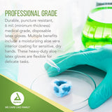 Dynarex AloeTex Latex Gloves w/ Aloe - 100ea/bx, 10bxs/cs (1000 Count)