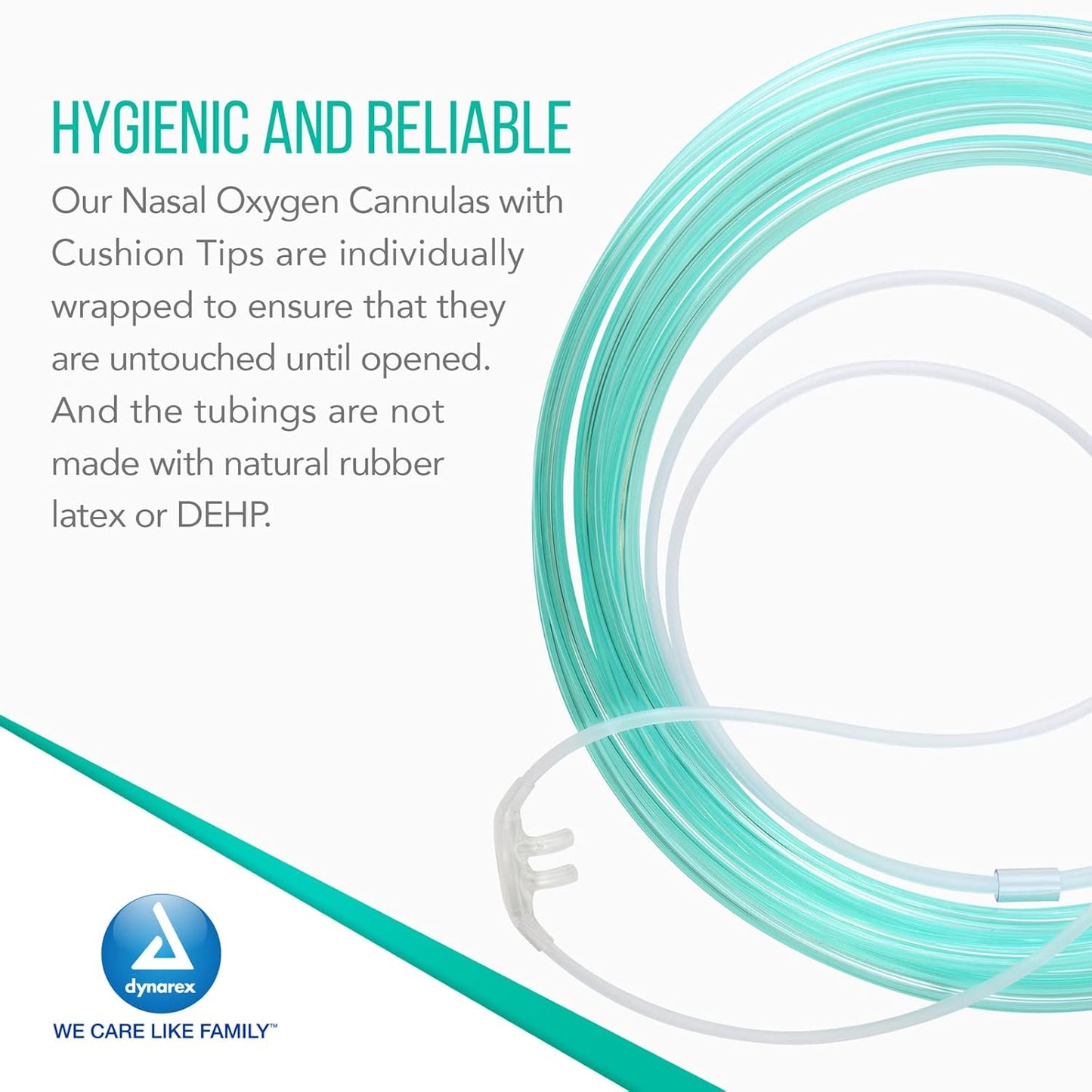 Dynarex Resp-O2 Nasal Oxygen Cannulas with Cushion Tips (25 Count)