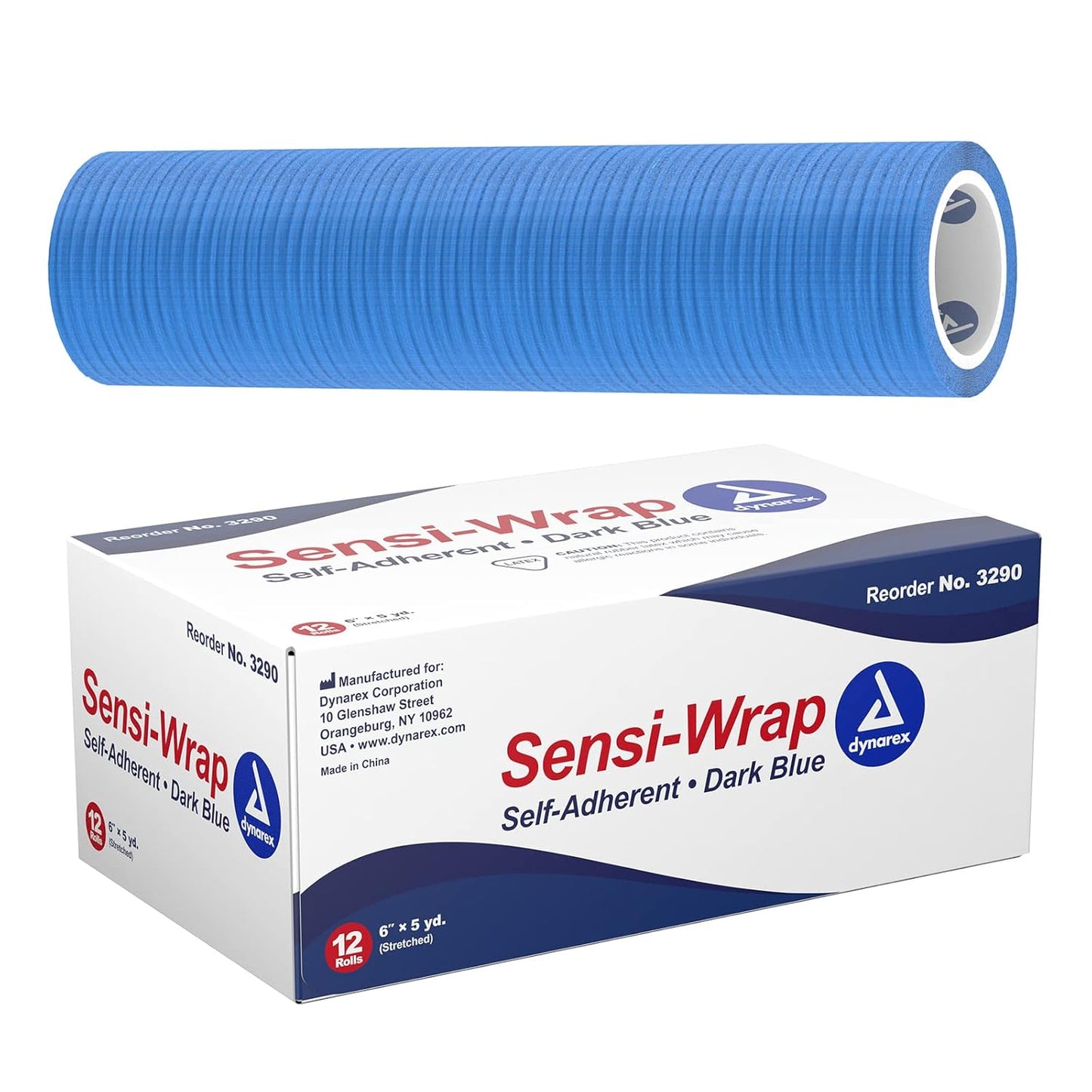 Dynarex Sensi Wrap, Self-Adherent, Dark Blue