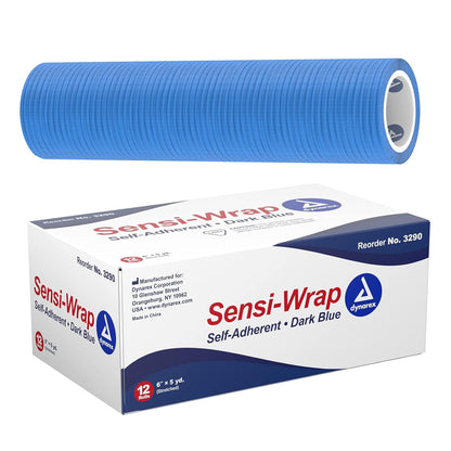 Dynarex Sensi Wrap, Self-Adherent, Dark Blue