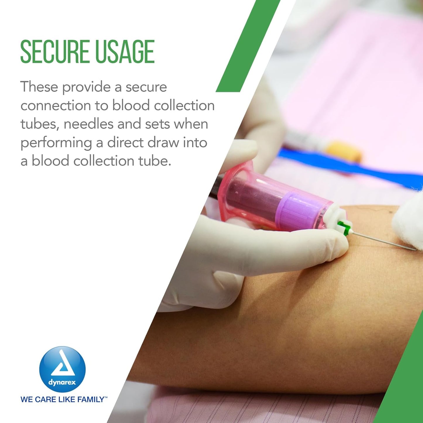 Dynarex Blood Collection Needle Holders - 250ea/bx, 4bxs/cs (1000 Count)