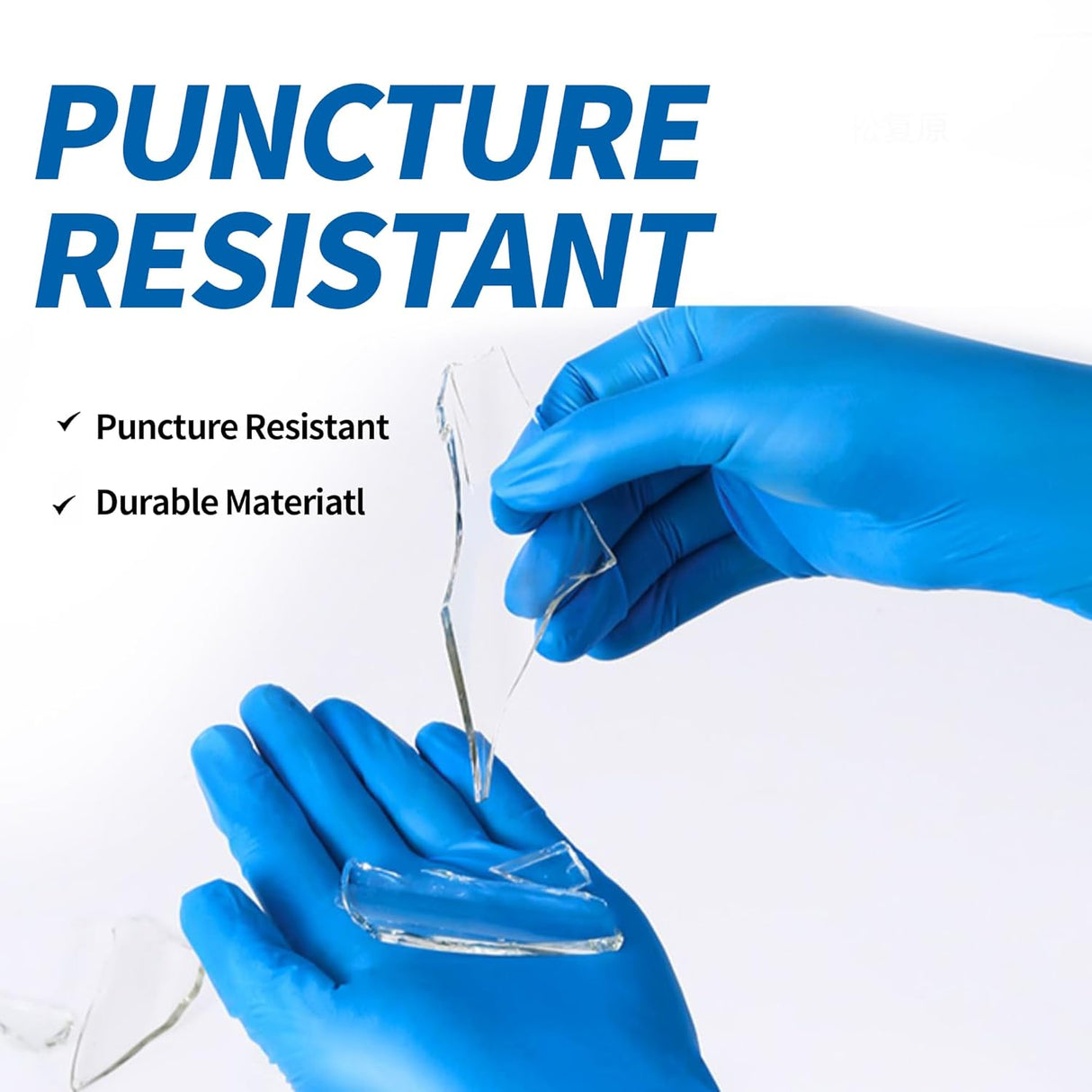 Basic Medical Synmax Nitrile-Vinyl blend Blue Exam Gloves Powder Free, Latex Free 1000 count