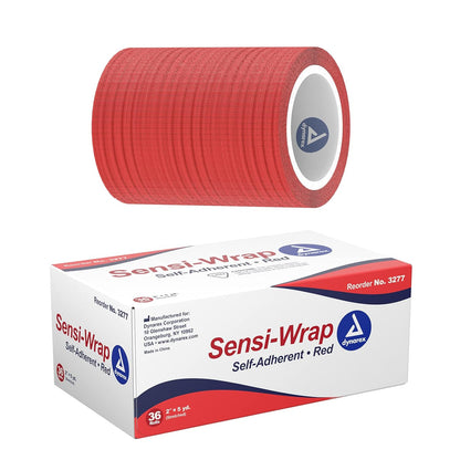 Dynarex Sensi Wrap, Self-Adherent, Red